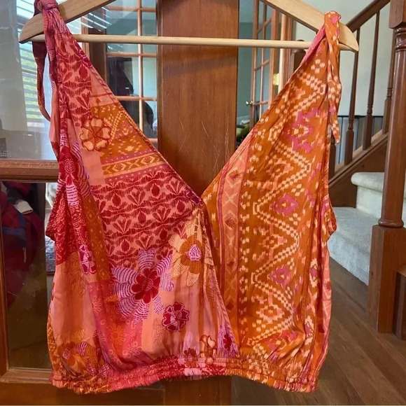 Free People Women Size Small Tied to You Tank in Lemonade Combo color - Picture 3 of 6